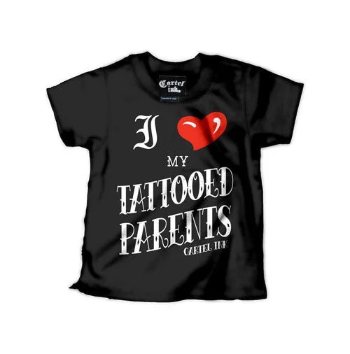 men's simple t-shirts for layering -I Love My Tattooed Parents Kid's T-Shirt