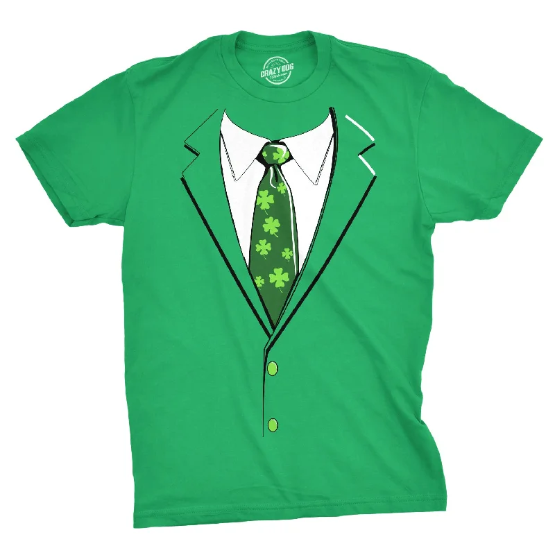 graphic tees for men -Green Irish Tuxedo Men's T Shirt