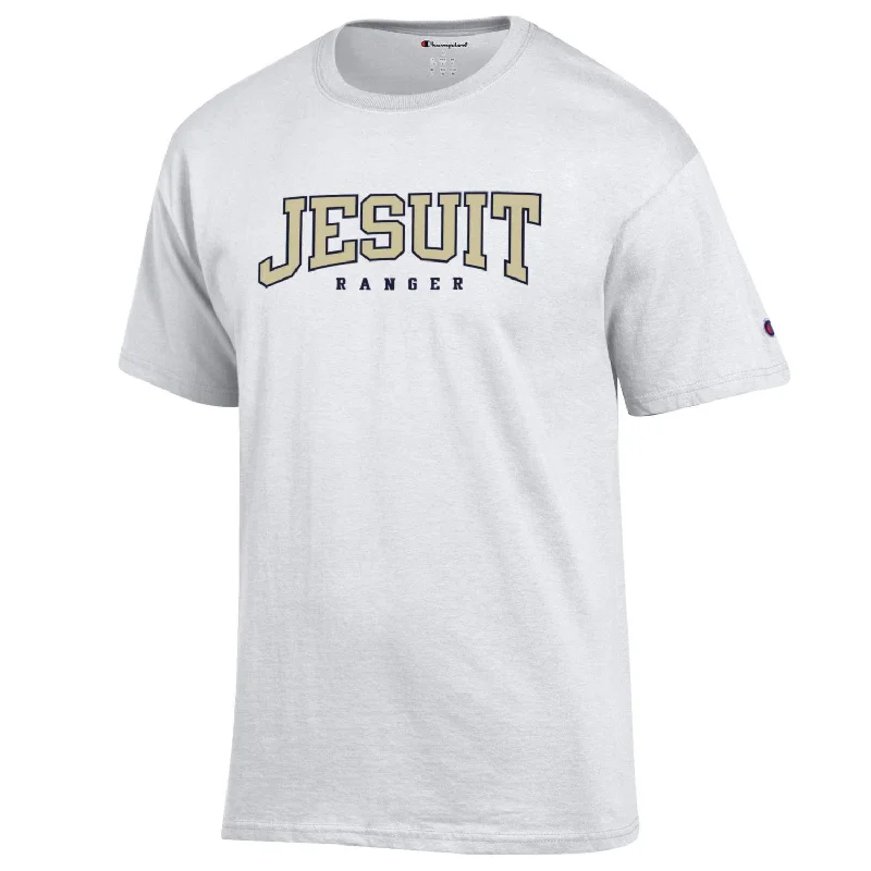 men's basic round neck t-shirts -Jesuit Rangers Cotton Champion T-shirt