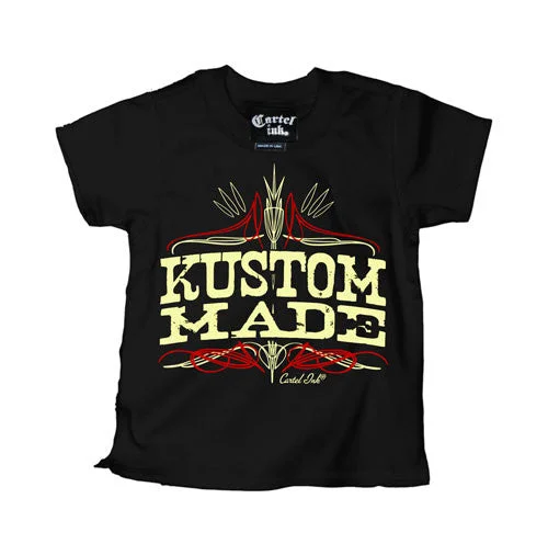 plain t-shirts for men -Kustom Made Black Kid's T-Shirt