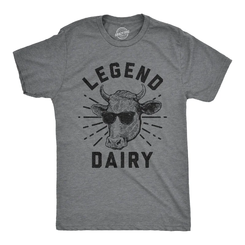 men's cotton blend t-shirts -Legend Dairy Men's T Shirt