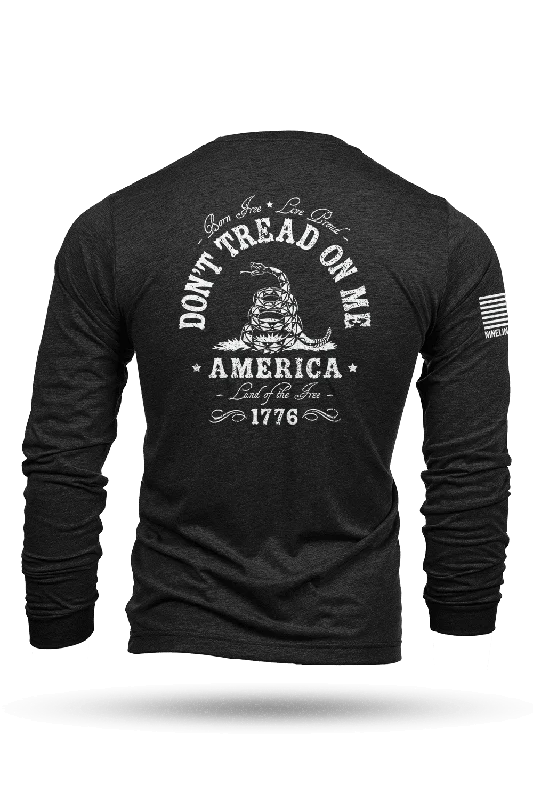 men's custom t-shirts -Don't Tread On Me - Long Sleeve T-Shirt