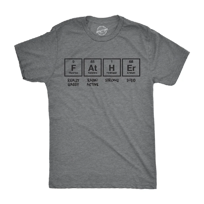 men's black graphic t-shirts -Father Periodic Table Men's T Shirt