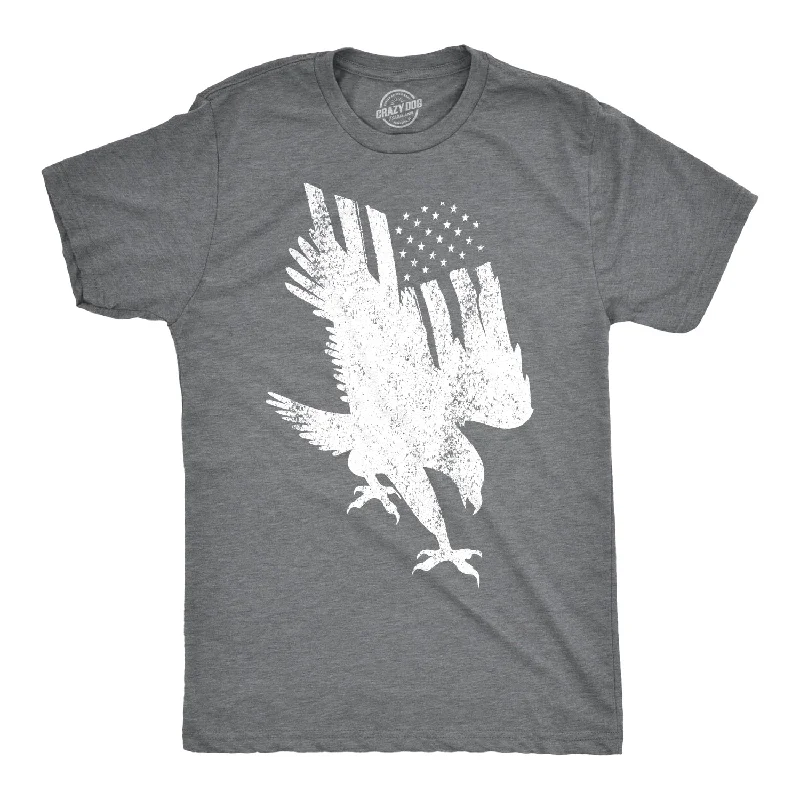 men's graphic print t-shirts -Flag Into Eagle Men's T Shirt