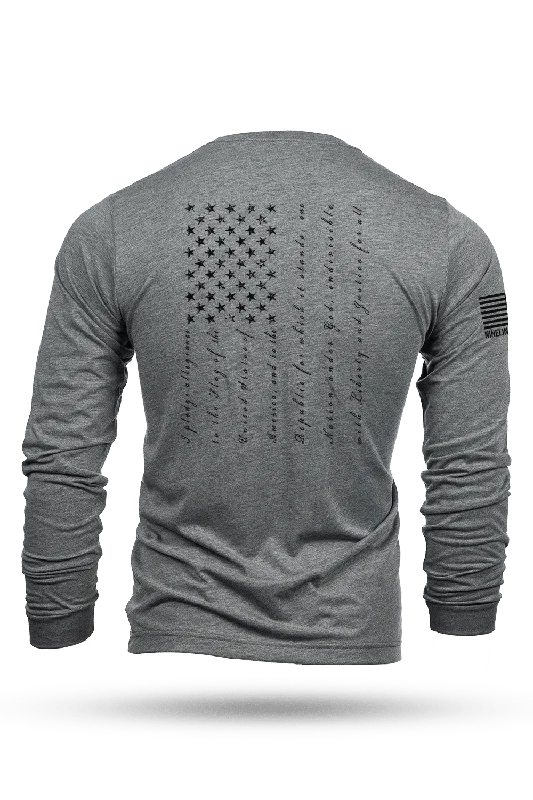 classic fit t-shirts for men -The Pledge - Long-Sleeve T-Shirt