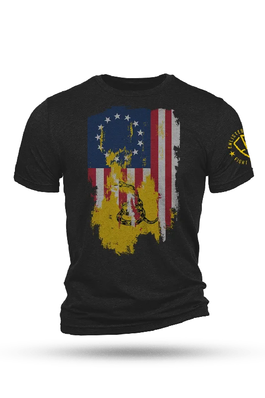 comfortable cotton t-shirts -Enlisted 9 - Tri-Blend T-Shirt - Betsy Gadsden