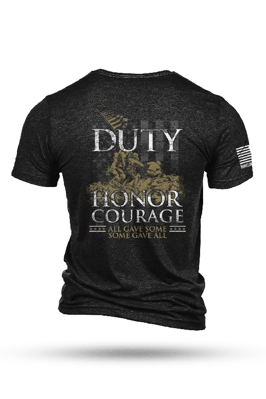 men's printed logo t-shirts -Duty Honor Courage - T-Shirt