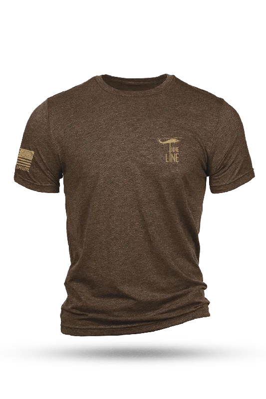 men's athletic fit t-shirts -Tan Dropline Logo - T-Shirt