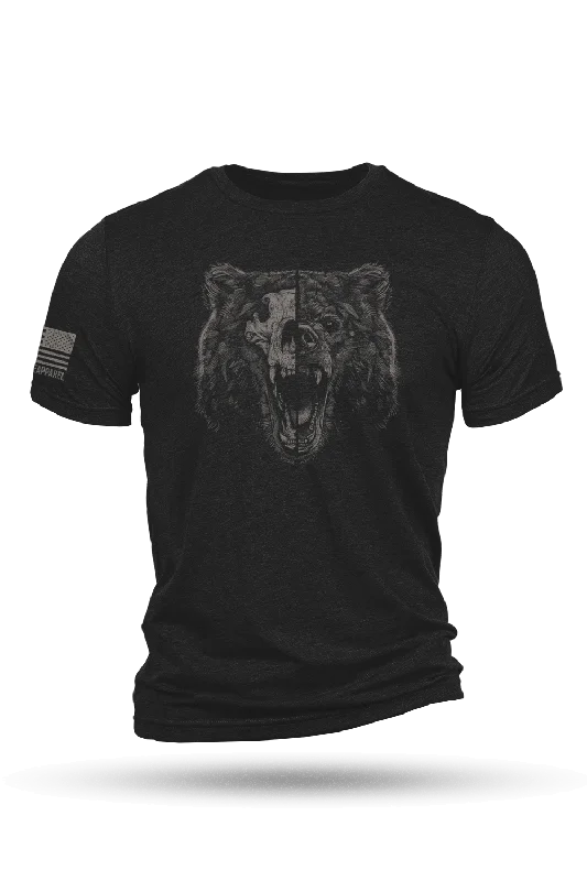 men's retro t-shirts -Caleb Francis - Grizzly Faces of Death - T-Shirt