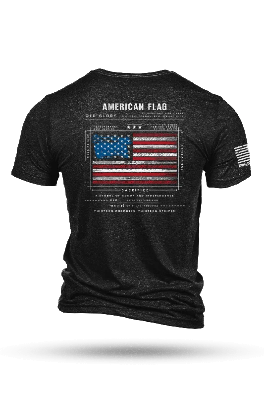 eco-friendly t-shirts for men -American Flag Schematic - T-Shirt