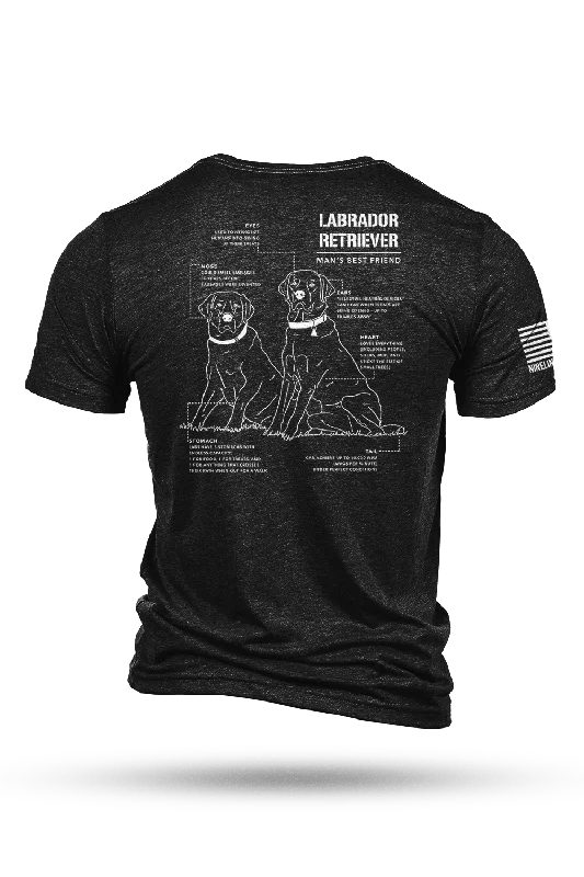 trendy t-shirts for men -Labrador Schematic - T-Shirt