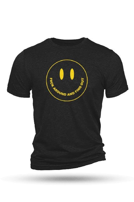 men's graphic print t-shirts -Smiley FAFO - T-Shirt