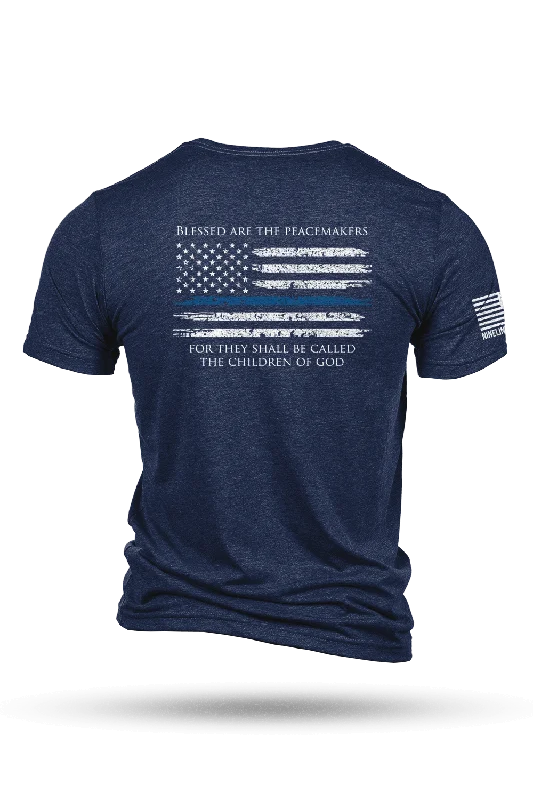 lightweight summer t-shirts -Thin Blue Line - Tri-Blend T-Shirt