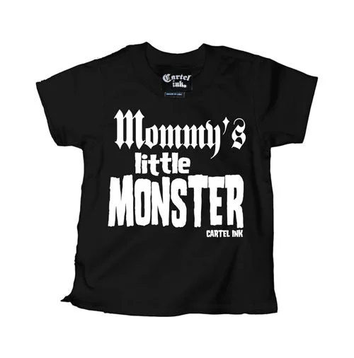 men's stylish v-neck tees -Mommy's Little Monster Kid's T-Shirt