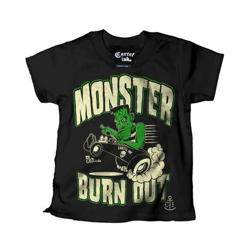 men's cotton t-shirts for sports -Monster Burn Outs Kid's T-Shirt