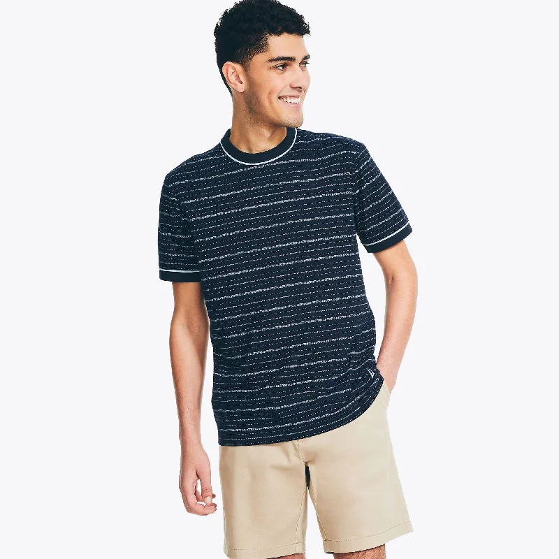 cool t-shirts for men -Nautica Mens Striped T-Shirt