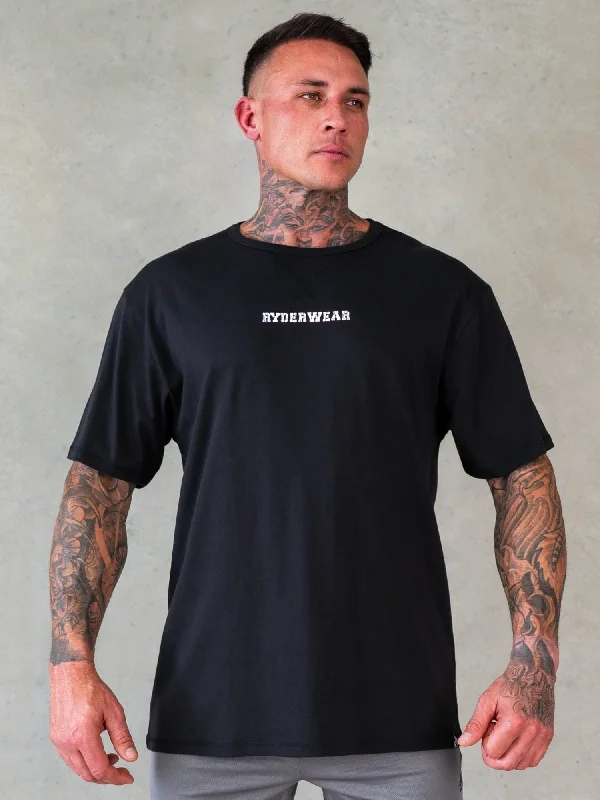 athletic t-shirts for men -Octane T-Shirt - Faded Black