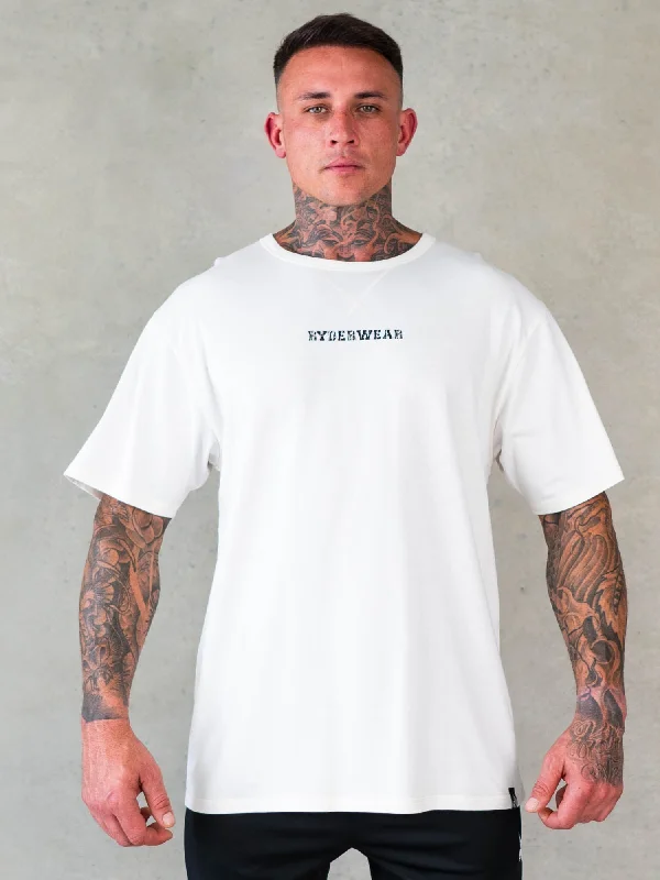 men's athletic fit t-shirts -Octane T-Shirt - Off White