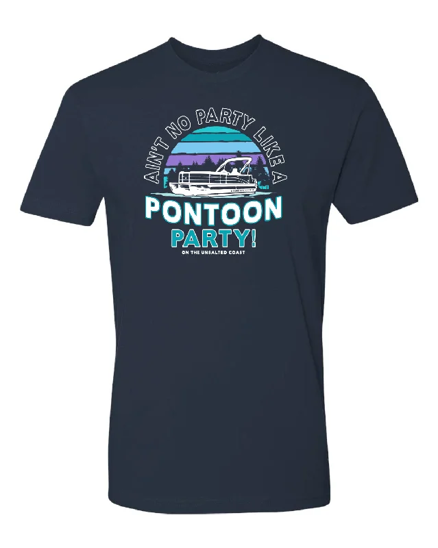 men's white t-shirts -PONTOON PARTY