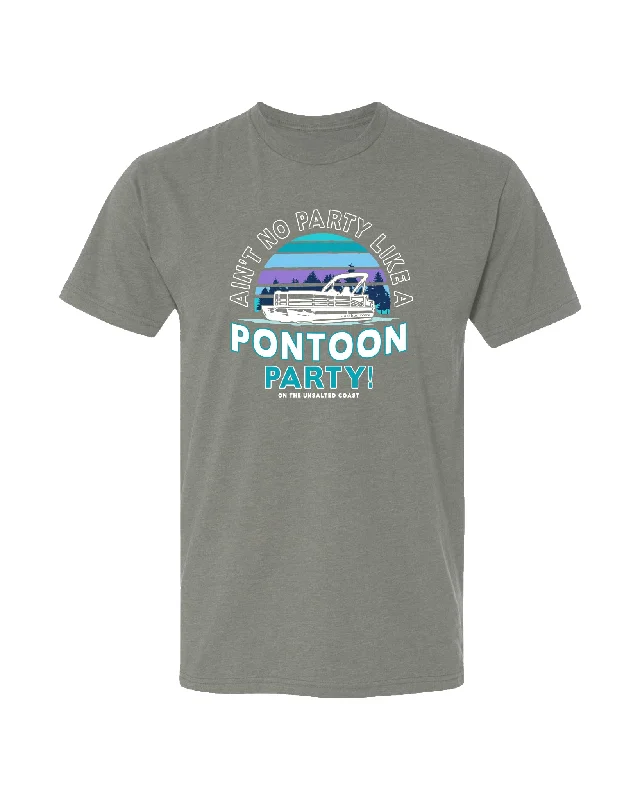 men's fashion fit t-shirts -PONTOON PARTY