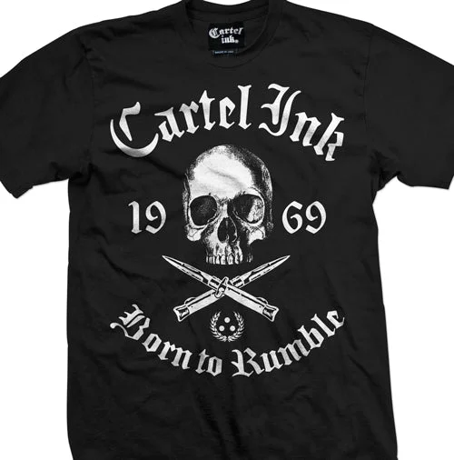 casual wear t-shirts for men -Born To Rumble Men's T-Shirt