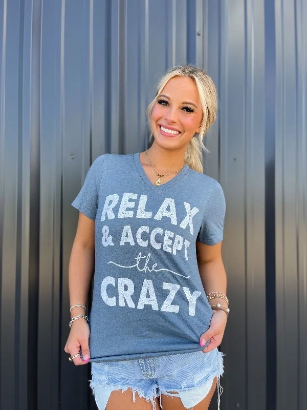 men's retro t-shirts -Relax & Accept the Crazy Tee