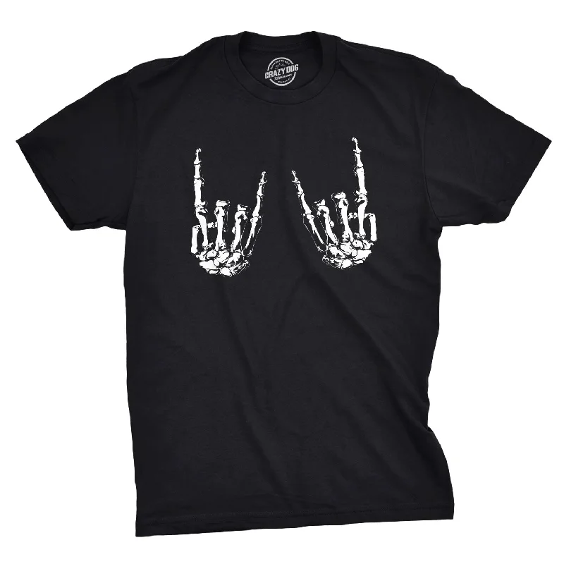 modern t-shirts for men -Rock On Bones Men's T Shirt