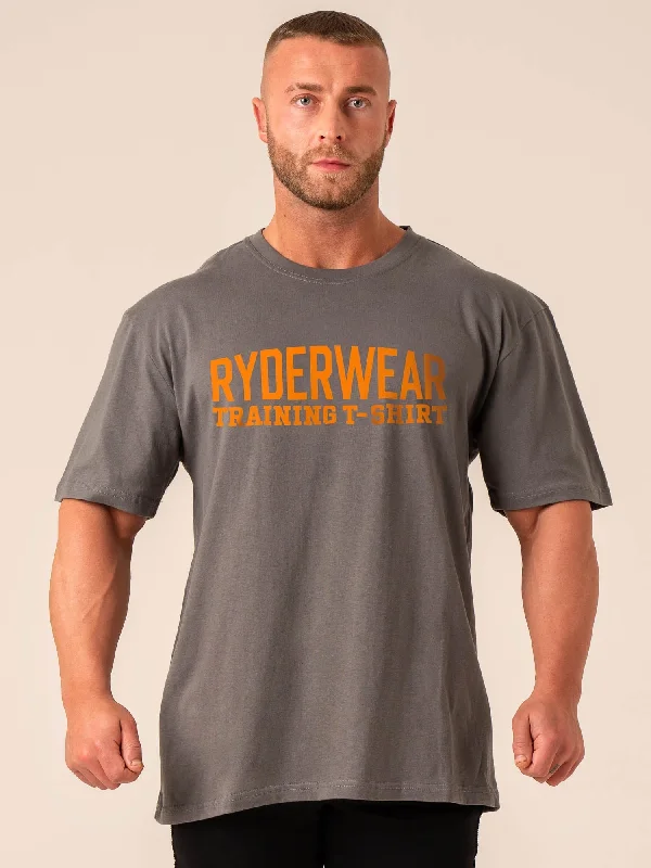 casual graphic t-shirts for men -Ryderwear Training T-Shirt - Charcoal