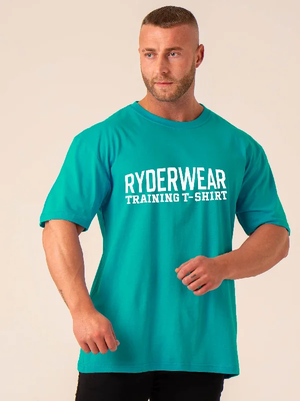 eco-friendly t-shirts for men -Ryderwear Training T-Shirt - Jade Green