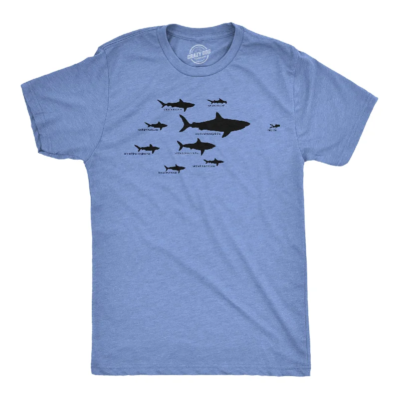 athletic t-shirts for men -Shark Hierarchy Men's T Shirt