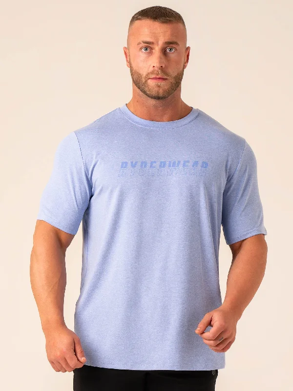 men's soft jersey t-shirts -Soft Tech T-Shirt - Blue Marl