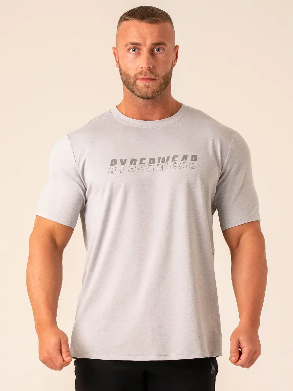 casual wear t-shirts for men -Soft Tech T-Shirt - Grey Marl