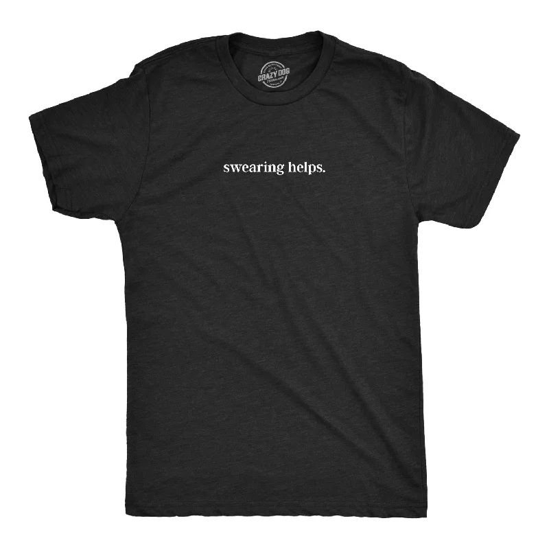 trendy printed t-shirts -Swearing Helps Men's T Shirt