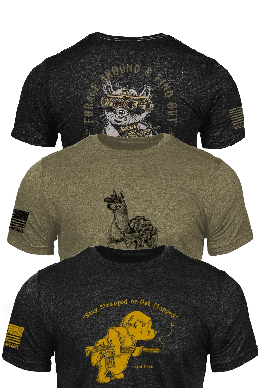 premium t-shirts for men -The Animal House Pack - T-Shirt 3-Pack