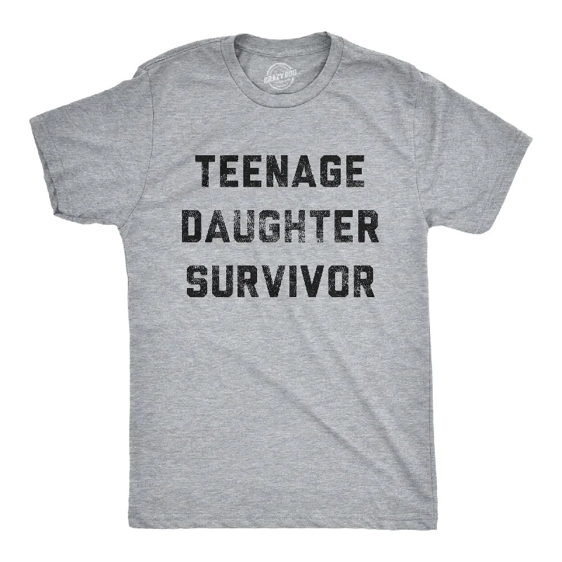 men's custom t-shirts -Teenage Daughter Survivor Men's T Shirt