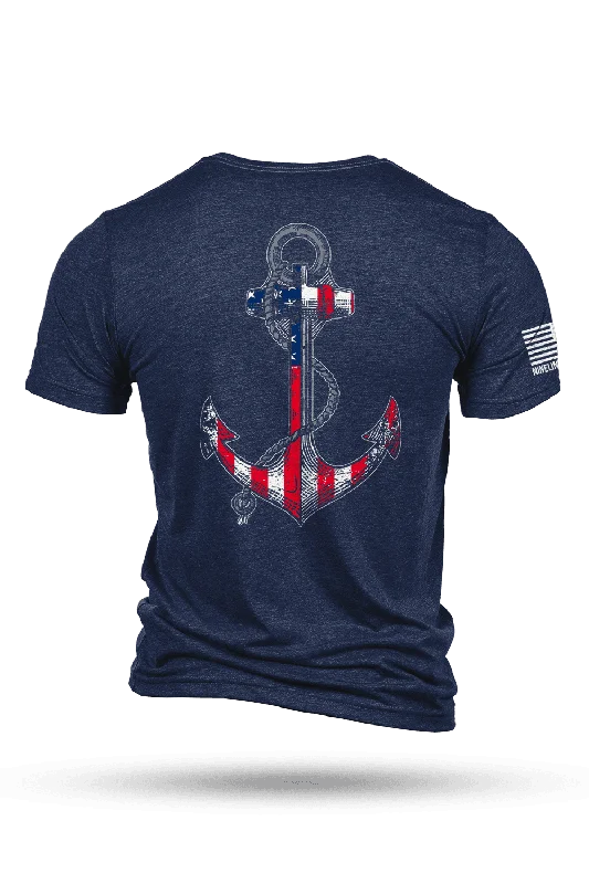 comfortable graphic tees for men -Anchor Flag - T-Shirt