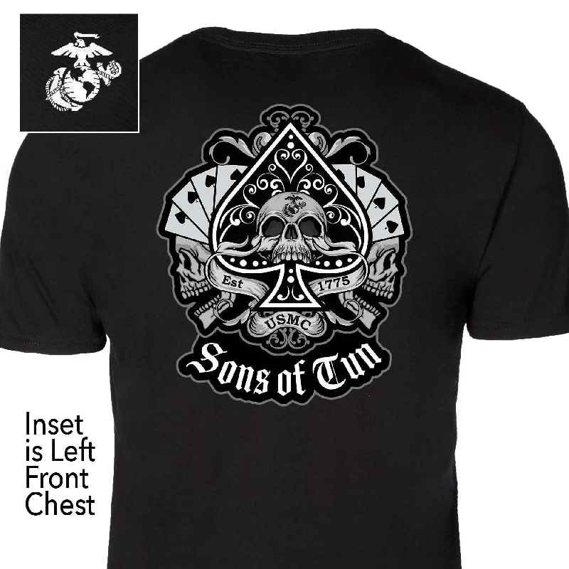 eco-friendly t-shirts for men -Sons of Tun Spade Back With Left Chest T-shirt