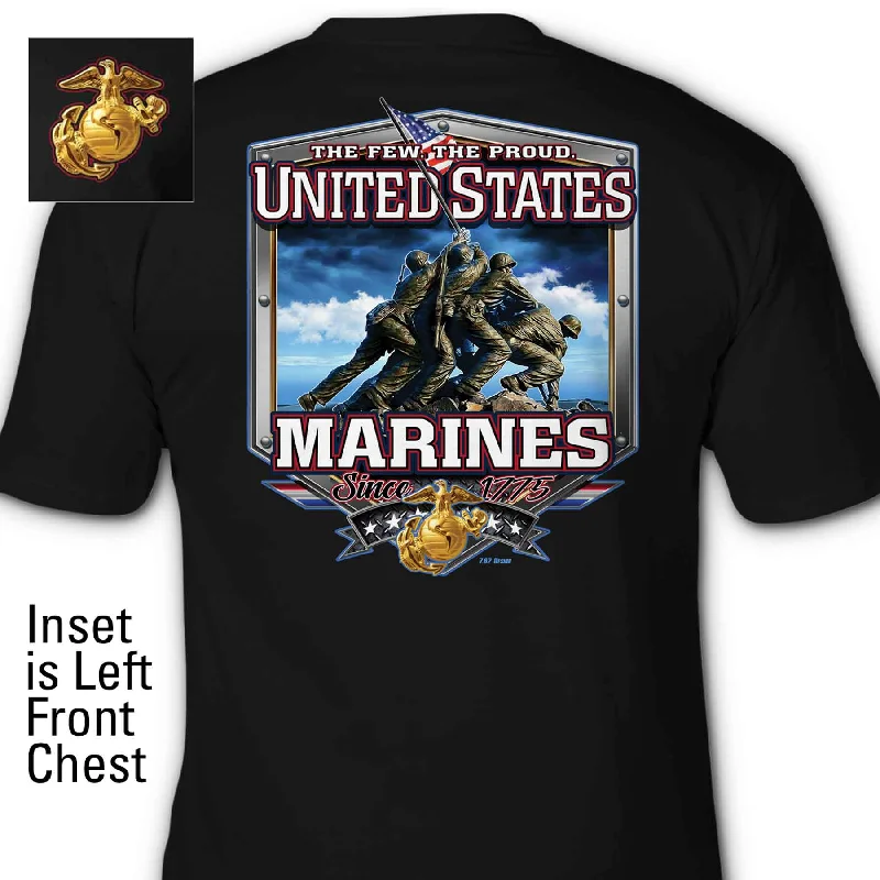 vibrant printed t-shirts for men -USMC Iwo Jima T-shirt