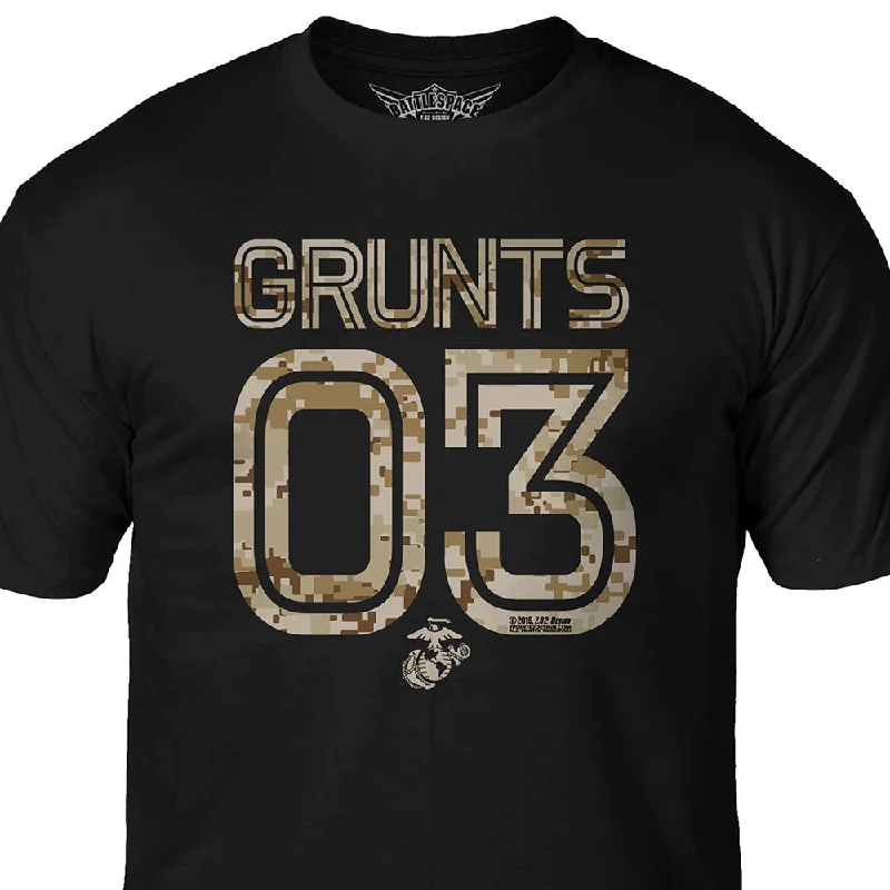 men's printed logo t-shirts -Grunts 03 T-Shirt