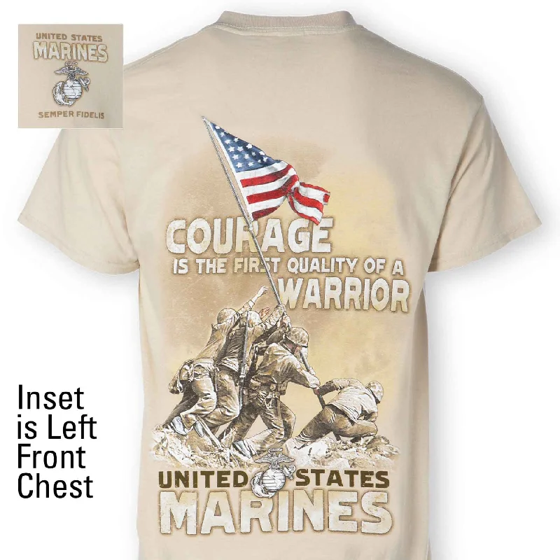 cotton t-shirts for men -Marine Corps Warrior Graphic T-Shirt 100% Cotton