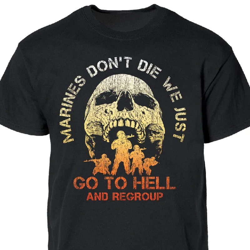 cool summer t-shirts -Marines Don't Die Full Front T-Shirt