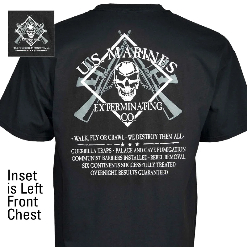 men's basic round neck t-shirts -US Marines Exterminating Co. T-Shirt