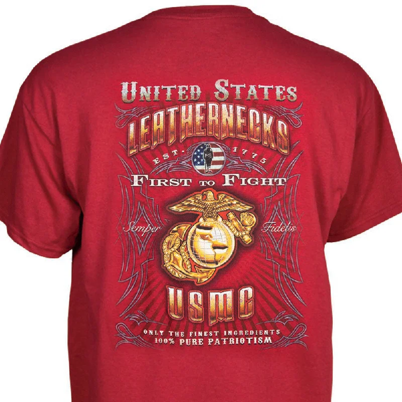 men's workout t-shirts -USMC Leathernecks T-Shirt