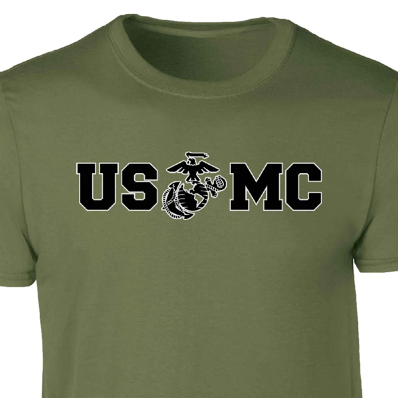 casual street t-shirts for men -Bold USMC T-shirt