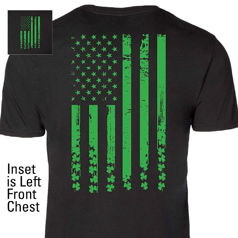 men's summer cotton tees -St. Patrick's Day Flag T-shirt