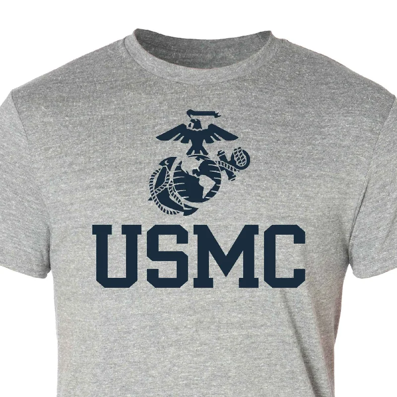 comfortable t-shirts for men -Champion USMC Jock Tag Tri-blend T-shirt