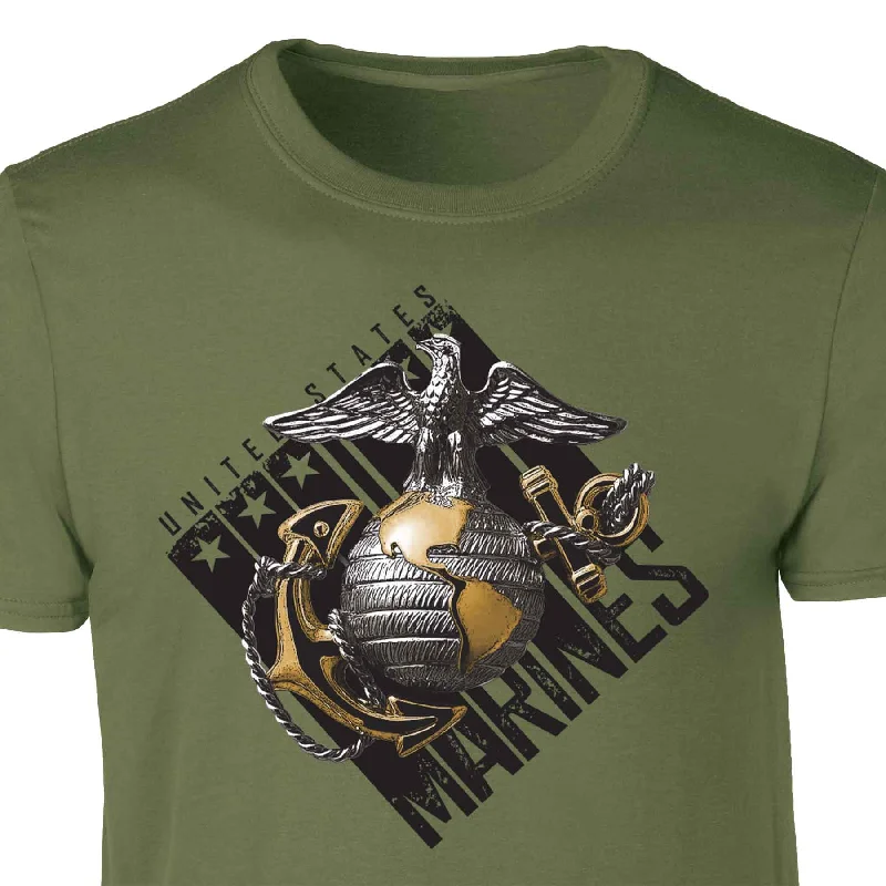 men's oversized t-shirts -USMC Eagle, Globe and Anchor T-shirt