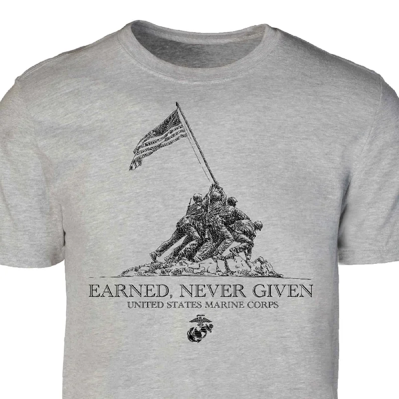 casual graphic t-shirts for men -Earned Never Given Full Front T-shirt