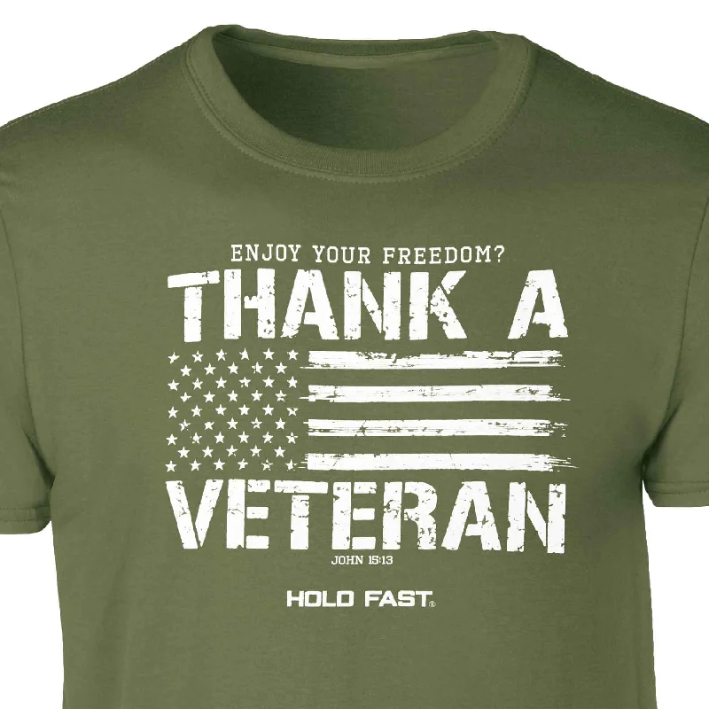 men's short-sleeve t-shirts -Thank A Veteran T-shirt