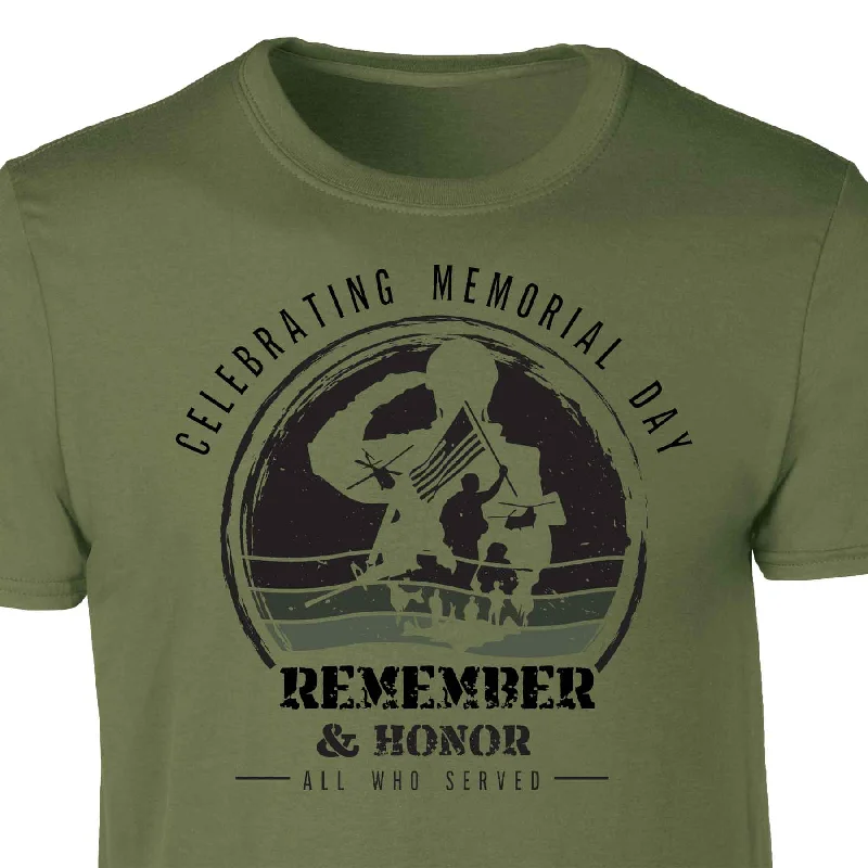 men's summer cotton tees -Memorial Day Remember & Honor T-shirt